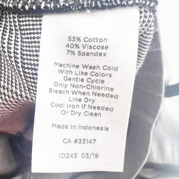 ✅ NWT TALBOTS MINI CHECK COTTON BI-STRETCH PULL-ON SKINNY ANKLE PANT SIZE 22WPET - Picture 8 of 8